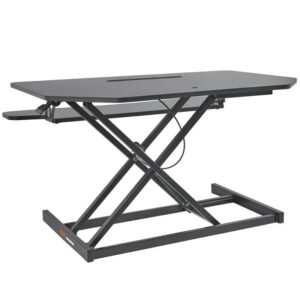 NNEOBA X-Frame Double-Layer Standing Desk Converter - Height Adjustable Sit-to-Stand Desk