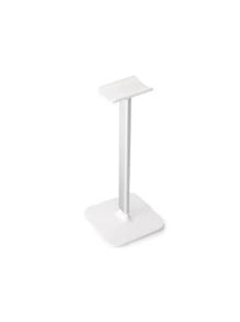 NNESN Modern White Headphone Stand with Aluminum Support Bar