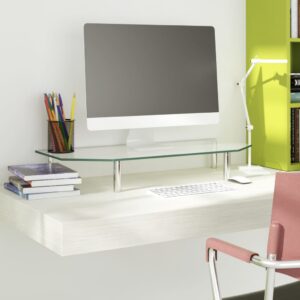 NNEVL Monitor Stand 60x26x8.6 cm Transparent Glass