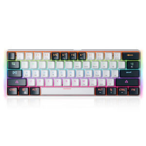 NNEOBA 61 Keys USB Gaming Mechanical Keyboard Red Switch RGB